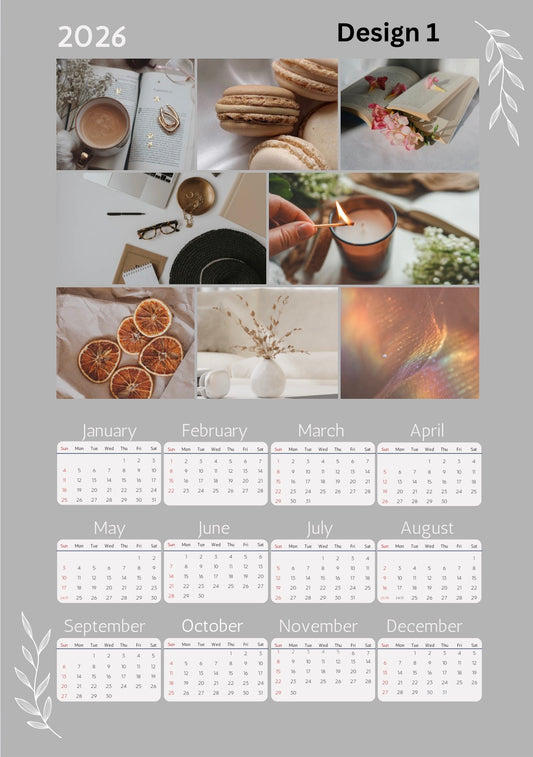 2026 Photo Calendar Magnet